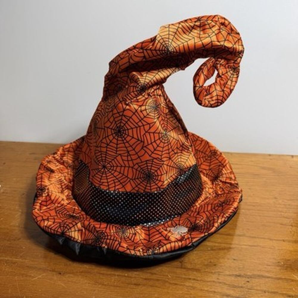 Vtg Avon Singing and Dancing Halloween Witch's Hat Orange Adam's Family 12" NEW